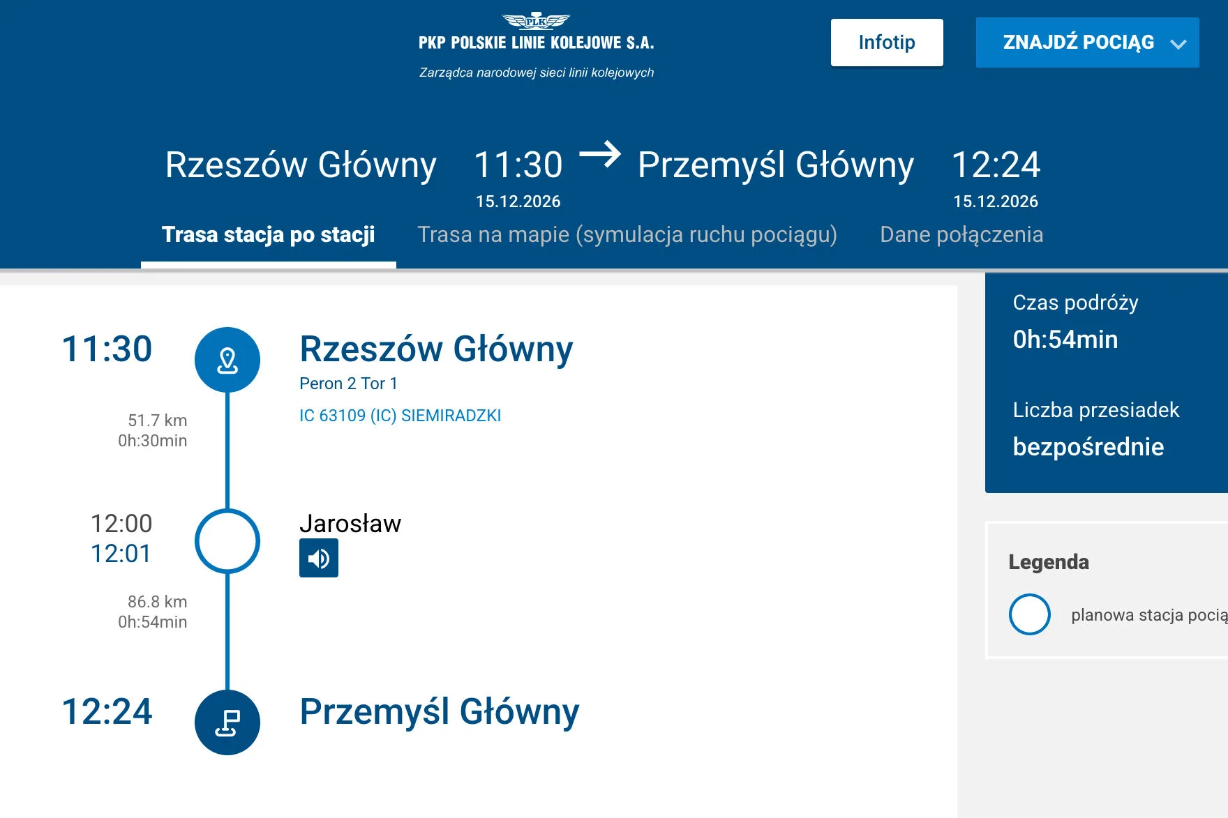Pociąg Rzeszów - Przemyśl bez postoju w Łańcucie i Przeworsku