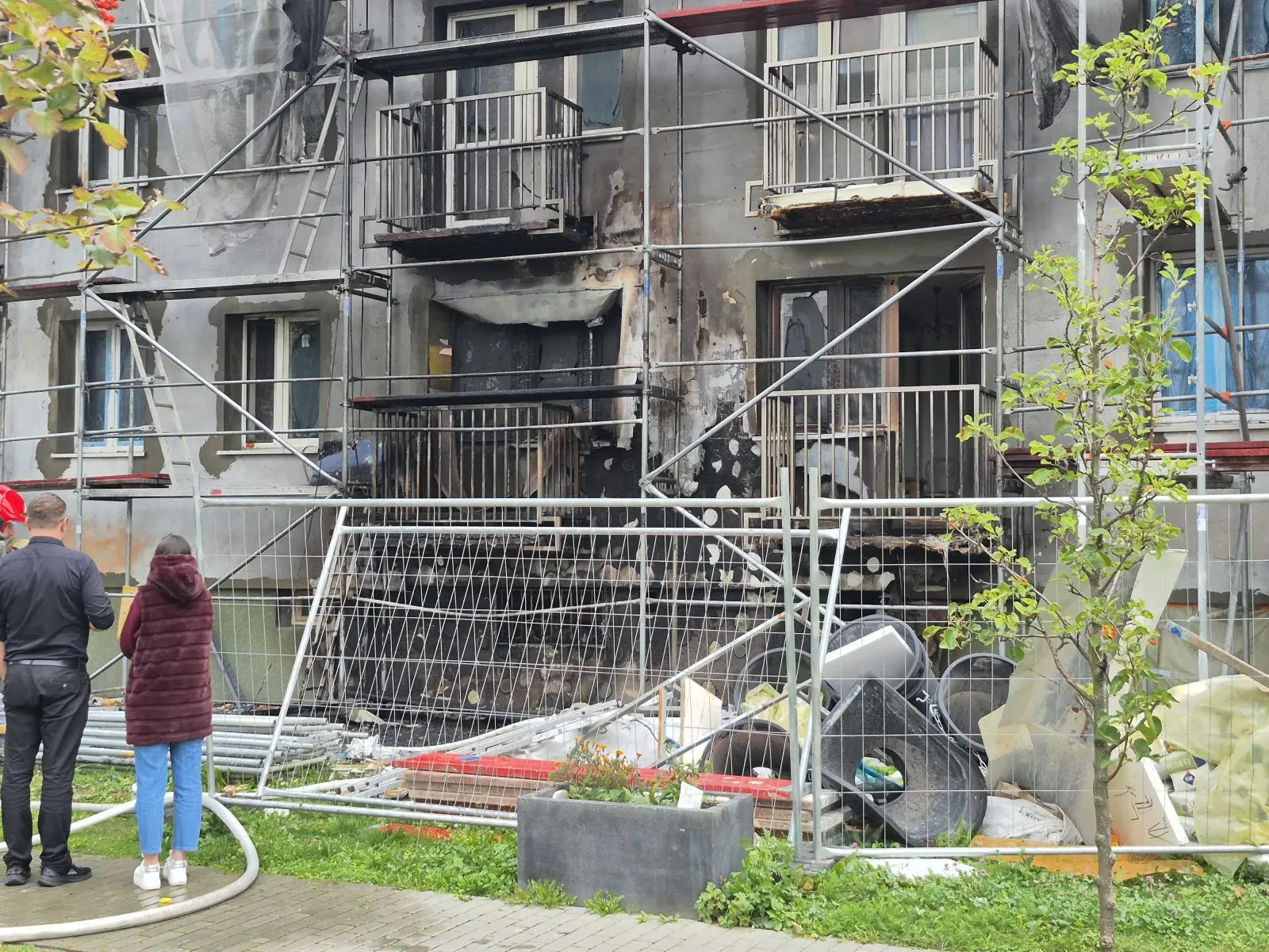 Pożar bloku przy Broniewskiego w Rzeszowie