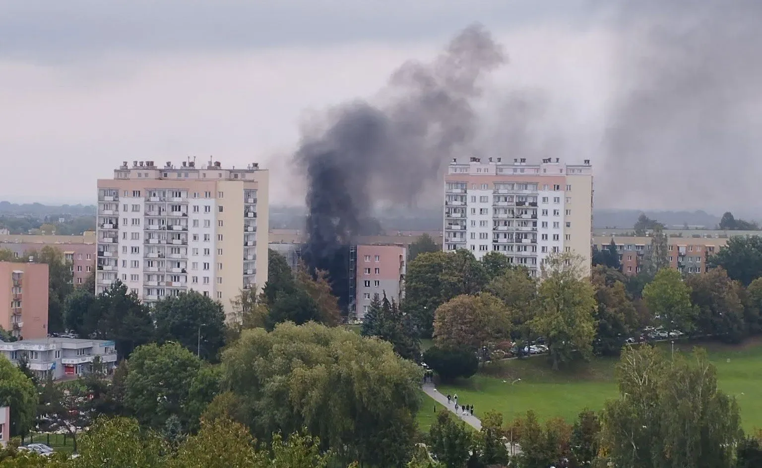 Pożar przy Broniewskiego w Rzeszowie