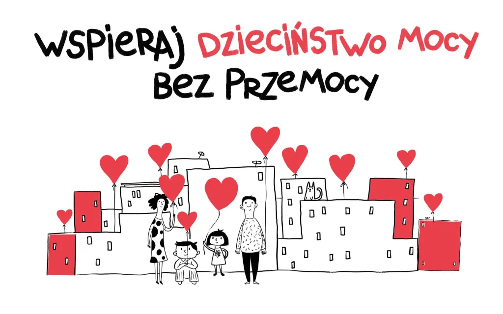 Grafika promująca kampanie Dzieciństwo bez przemocy 2026